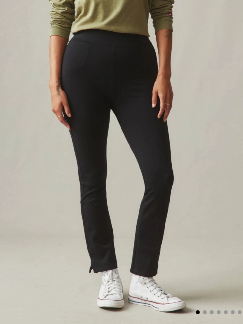 American Giant Ponte Legging Kick Flare - Black, Size 6